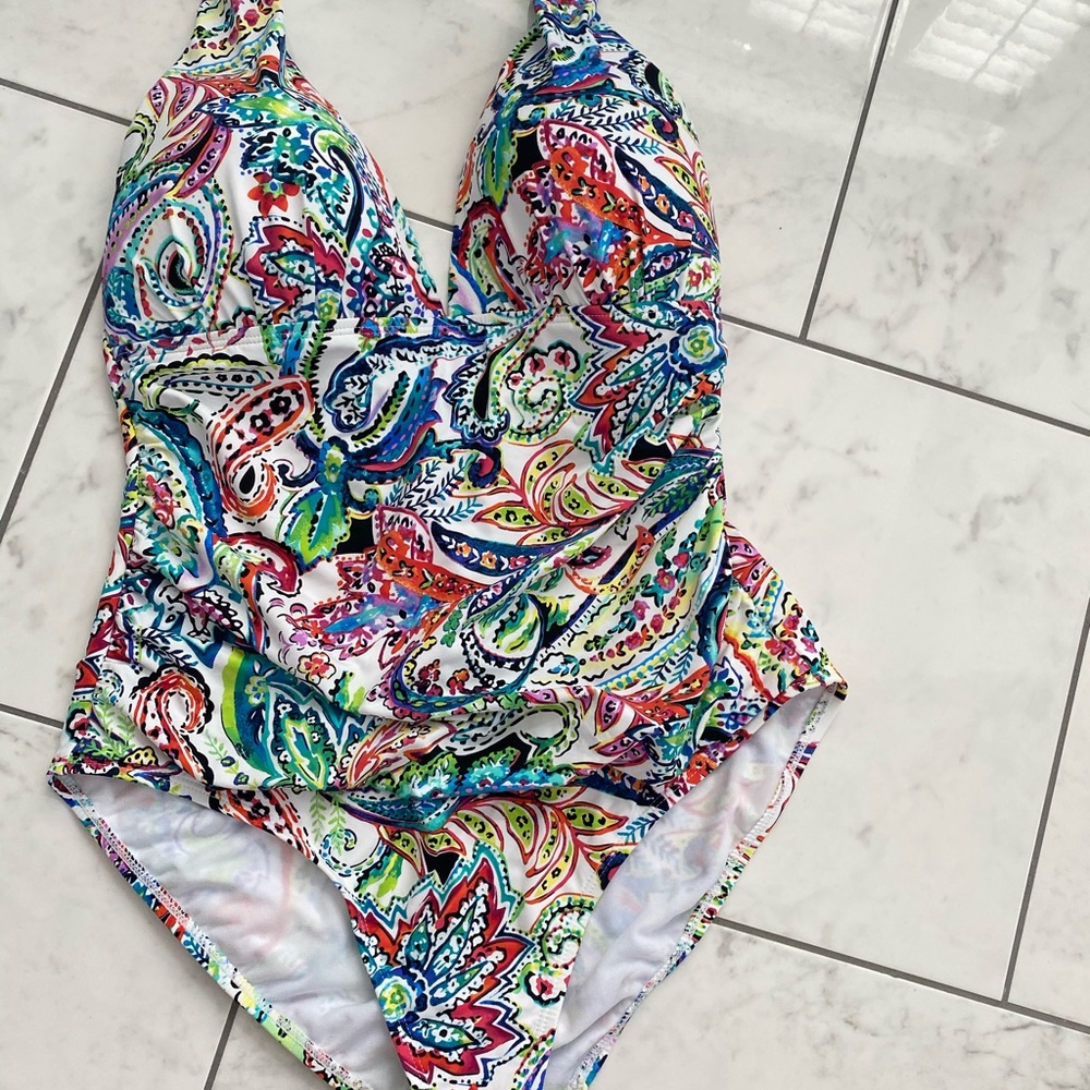 Ralph Lauren Slimming Tummy one piece Sz 10